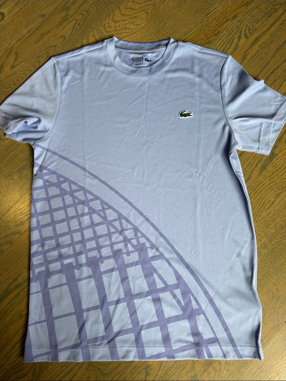 Lacoste Men's Light Lavender Crew Neck Short Sleeve Tee